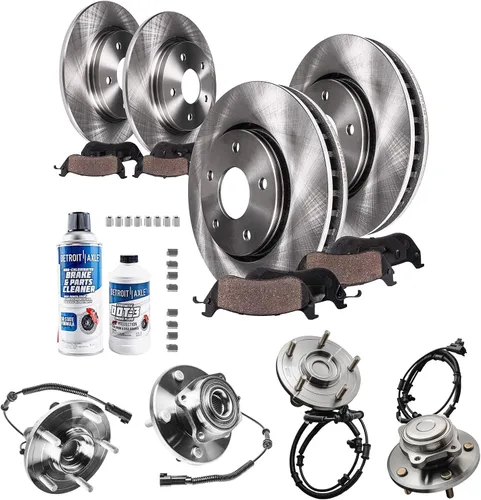Miniatura 67 de Detroit Axle - Rotores de freno para Jeep Compass 2015-2022 Renegade 2016-2022 Fiat 500X 2016-2022, 2018, 2019, 2020, 2021. Reemplazo de rotores