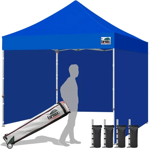 Miniatura 11 de Eurmax Tienda de campaña desplegable de 8 x 8 de Estados Unidos, con bolsa rodante patentada sin puntas, 4 paredes extraíbles con cremallera, toldo