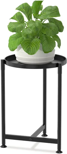 Miniatura 31 de LASZOLA Soporte plegable para plantas de interior de 7 niveles para múltiples macetas grandes, estante ajustable alto y resistente con bandeja de 10