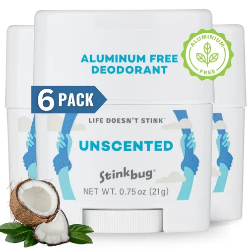 Miniatura 10 de Stinkbug Naturals - Desodorante orgánico de tamaño de viaje sin aluminio con árbol de té, aceite de coco, sin parabenos, desodorante para piel