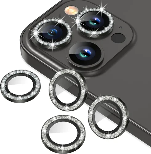 Miniatura 44 de AGVEE Paquete de 6 protectores de lente de cámara para iPhone 14 Pro de 6.1 pulgadas/14 Pro Max de 6.7 pulgadas, con diamantes brillantes y anillo