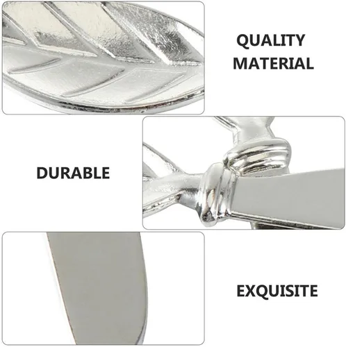 Miniatura 4 de Kichvoe Juego de 3 espátulas de queso de aleación de zinc para untar, utensilios de cocina portátiles para uso doméstico y restaurante, 4.80 x 0.78