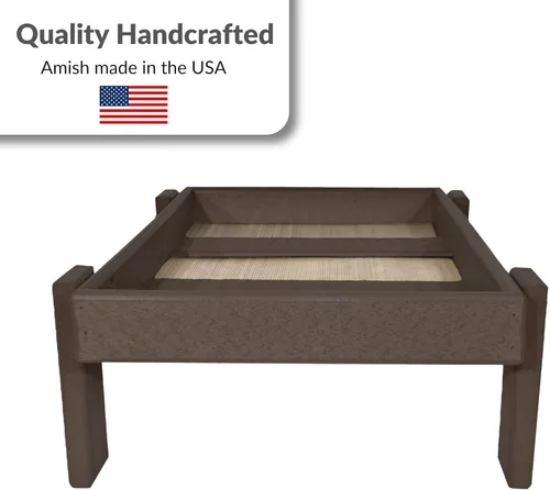 Miniatura 6 de Comedero para pájaros de plataforma DutchCrafters Amish hecho en Estados Unidos, comederos de pie libres para pájaros silvestres al aire libre