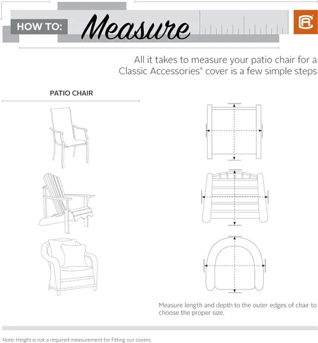 Miniatura 3 de Classic Accessories Terrazo - Funda para silla de patio de 26.5 pulgadas, resistente al agua, fundas para sillas de exterior