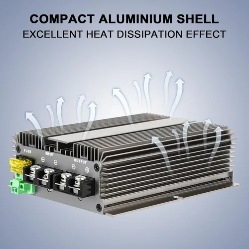 Miniatura 2 de Reductor de voltaje DC 8V-40V a 12V 3A 36W Convertidor de impulso automático de aumento y reducción de voltaje Módulo transformador impermeable