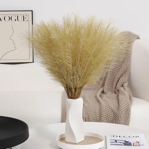 Miniatura 22 de Wertuirk 30 piezas de hierba artificial de pampas – Hierba de pampas rosa de 24 pulgadas para decoración del hogar, hierba de pampas artificial