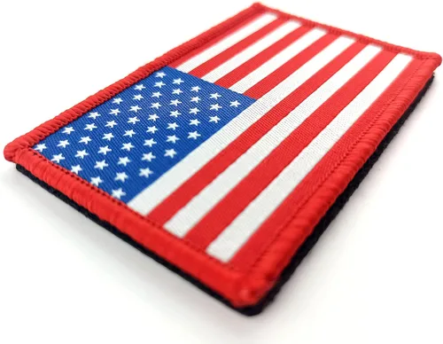 Miniatura 4 de JBCD Paquete de 2 parches de bandera estadounidense, parche táctico de bandera del orgullo para ropa, sombrero, parche militar del equipo Paquete