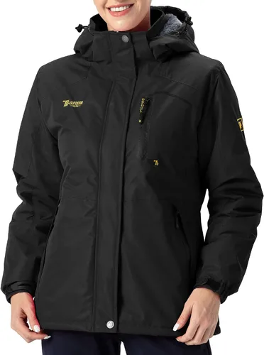 Miniatura 2 de Rdruko Chaqueta de esquí impermeable para mujer, resistente al viento, para snowboard, trabajo, para uso en invierno