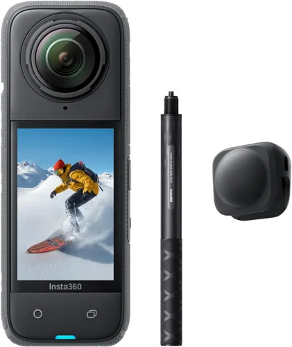 Miniatura 20 de Insta360 X4 Paquete estándar - Cámara de acción impermeable 360 de 8K, video de gran angular 4K, efecto de palo invisible para selfies, protectores