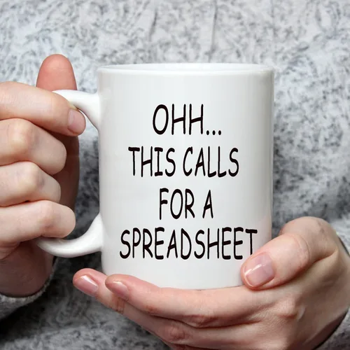 Miniatura 2 de WENSSY Accountant Gifts - Taza de hoja de cálculo, Oh This Calls For a Spreadsheet taza, regalo divertido para jefe de contabilidad CPA hombres