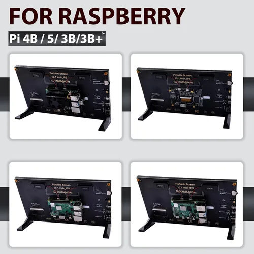Miniatura 2 de GeeekPi Pantalla táctil capacitiva de 10.1 pulgadas para Raspberry Pi, monitor HDMI IPS 1024X600 pantalla LCD con doble altavoz para Raspberry Pi
