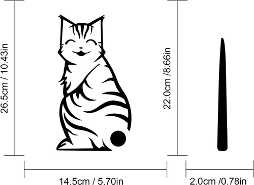 Miniatura 3 de Adhesivo para limpiaparabrisas trasero de gato, divertido gato en movimiento, cola en movimiento, adhesivo para limpiaparabrisas trasero