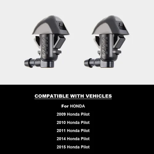 Miniatura 6 de Kit de boquillas para limpiaparabrisas compatible con Honda Pilot 2009 2010 2011 2014 2015, con conector de chorro de lavado y manguera de líquido