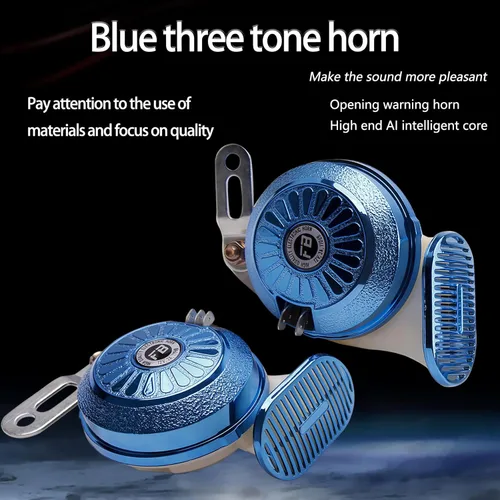 Miniatura 4 de FARBIN Bocinas de Coche Super Fuertes con Sonido Variable Bocina de Tren de 3 Sonidos 130db Tono Alto Bajo para Camiones, Barco, Tren, Motocicleta
