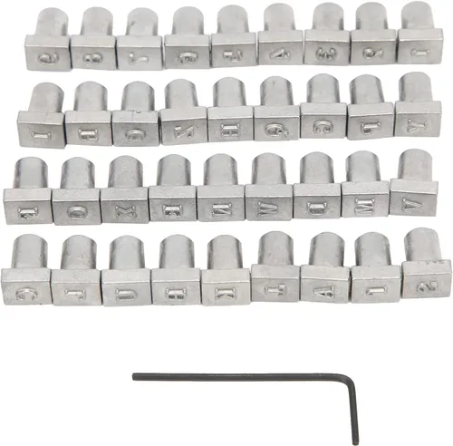 Miniatura 3 de Leather Sculpture Stamping Tools Kit, Professional Leather Working Tools, 21 Patterns with English Letters and Numbers, DIY Leather Craft Set for