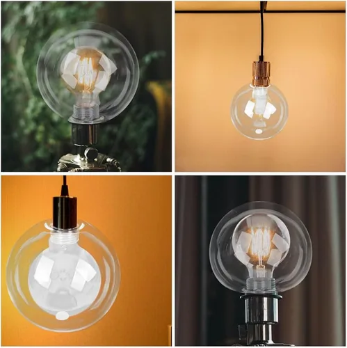 Miniatura 8 de Pantalla de lámpara de globo, pantalla de cristal, cubierta de lámpara de globo G9, protector de jaula de bombilla de 5.906 in, cubierta de pantalla