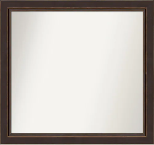 Miniatura 256 de Amanti Art Espejo de baño de bronce para sobre el fregadero, 24 x 24 pulgadas, espejo cuadrado de bronce Lara para tocador, marco de madera