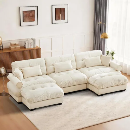 Miniatura 48 de SoarFlash Moderno sofá reclinable de terciopelo para sala de estar, sofá biplaza para apartamento, sofá de almacenamiento con marco de madera Azul