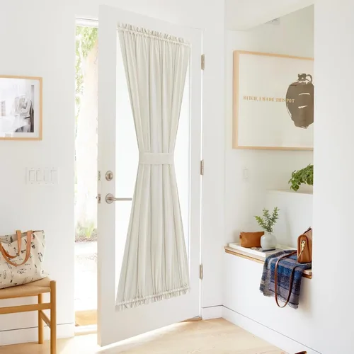 Miniatura 16 de NICETOWN - Cortinas transparentes para puerta de ventana, tratamiento de ventana lateral para puertas estrechas de vidrio/cocina/puerta delantera