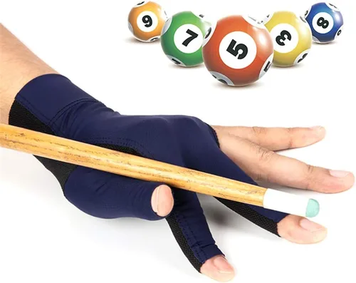 Miniatura 6 de MioCloth Guante de billar antideslizante para mano izquierda, carom, billar, taco, deporte, profesional, 3 dedos, regalo para hombres y mujeres