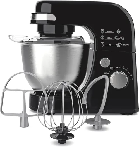 Miniatura 11 de Hamilton Beach Batidora eléctrica de pie, 4 cuartos, gancho para masa, accesorios de batidor plano, protector contra salpicaduras, 7 velocidades