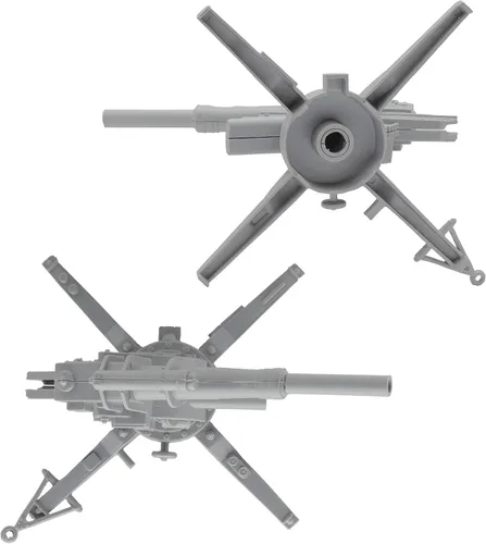 Miniatura 4 de BMC Classic WW2 Alemán 3.465 in Artillería - 2 piezas de plástico gris ejército hombres accesorios