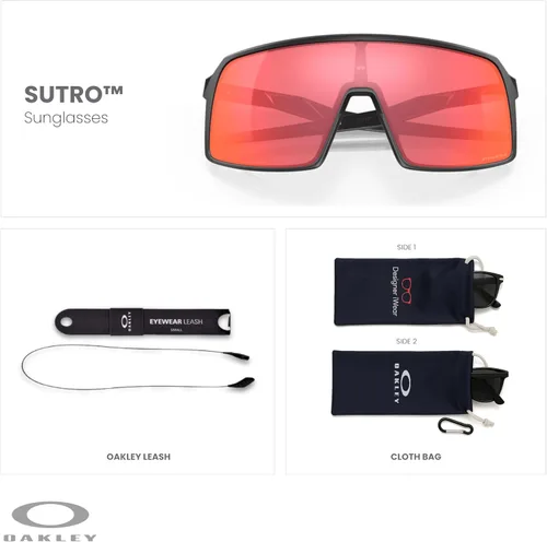 Miniatura 136 de Oakley Sutro OO9406 / OO9462 - Lentes de sol para hombre, kit de correa de accesorios, bolsa de microfibra