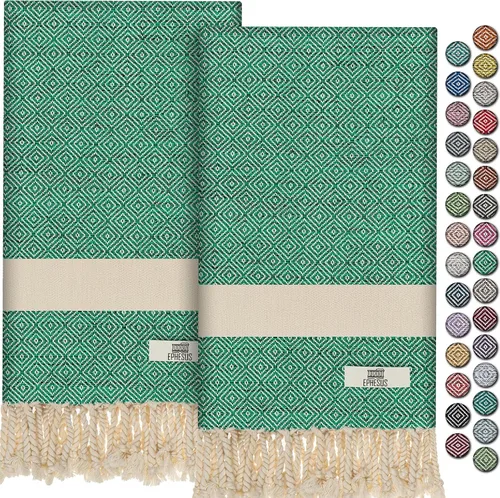 Miniatura 57 de EPHESUS TOWELS Toallas de Mano - Juego de 2 18" x 30" - Toalla de Mano Turca Decorativa para Baño, Cocina, Invitados, Cara, Cabello, Té, Paño