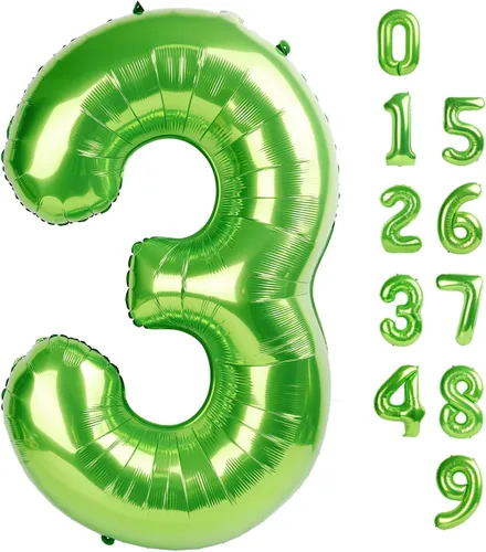 Miniatura 139 de Globos de números de 5 globos de 40 pulgadas, decoraciones de cumpleaños azules para niños y niñas, globos de números azul marino grandes