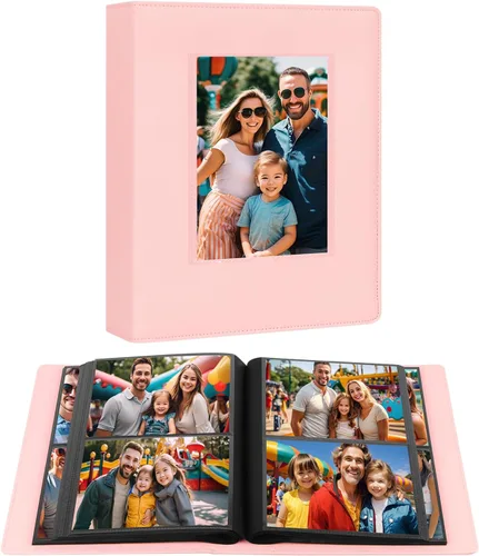 Álbum de fotos de 272 bolsillos de 5 x 7 pulgadas con capacidad para 272 fotos, álbum de fotos de 5 x 7 pulgadas, cubierta de cuero de gran