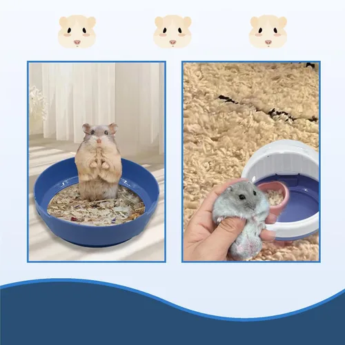 Miniatura 6 de Jaula transportadora para hámsters, jaulas portátiles para animales pequeños, estuche de viaje con botella de agua, plástico transpirable, jaula