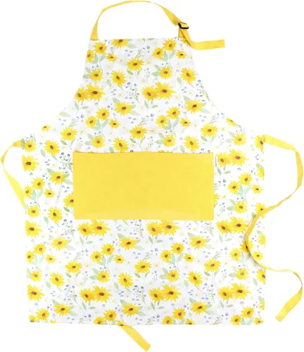Miniatura 10 de Adjustable Designer Kitchen Apron for Adults Cotton Cooking Apron with Pockets and Adjustable Neck Buckle