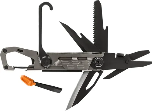 Miniatura 3 de Gerber Gear Stake Out Multiherramienta 11 en 1 - Hoja de borde liso de 2.2 pulgadas, extractor de estacas para tienda, transporte de mosquetón
