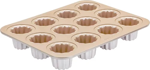 Miniatura 11 de CHEFMADE Molde de Pastel Canelé, Molde de 6.6 cm Antiadherente para Magdalenas y Cupcakes para Hornear al Horno (Oro Champán)