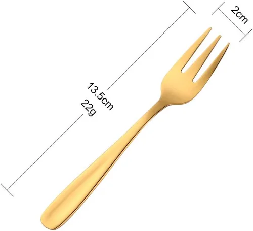 Miniatura 7 de Baikai - Juego de 12 tenedores para aperitivos, de acero inoxidable 18/10, con acabado de acero inoxidable, para cóctel, mini ensalada y fruta, 5.5