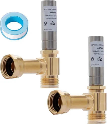 Miniatura 8 de SUNGATOR Amortiguador de martillo de agua para lavadora, 3/4 Pulgadas MHT x 3/4 Pulgadas FHT, Amortiguador de martillo de agua recto de acero