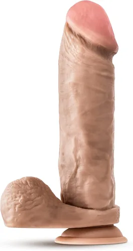 Eden - Consolador grande realista de 9.5 pulgadas, pene suave grueso y realista con fuerte ventosa para jugar con manos libres, juguete sexual