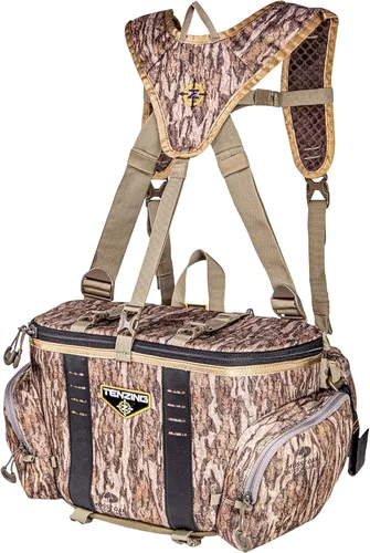 TENZING Paquete lumbar unisex para adultos, Mossy Oak Bottomland | Paquete de caza ajustable duradero compatible con H2O con 5 compartimentos, 5