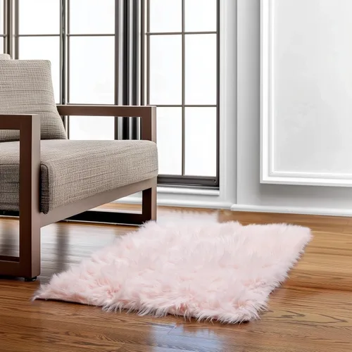 Miniatura 8 de Super Area Rugs - Alfombra de piel de oveja suave y esponjosa Gris oscuro