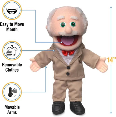 Miniatura 3 de 14" Pops, abuelo melocotón, marioneta de mano