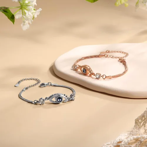 Miniatura 4 de Pulsera de proyección de fotos, pulsera personalizada con imagen en el interior, pulsera de fotos personalizada para parejas, amigas y mujeres