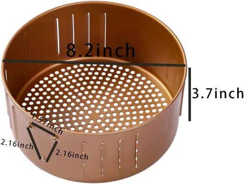 Miniatura 2 de Cesta de repuesto para freidora de aire de 3.7 cuartos de galón para energía, accesorios para freidora de aire para Gowise USA, cesta antiadherente