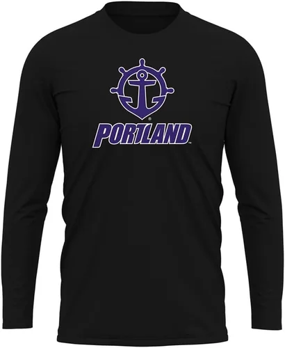 Miniatura 167 de Camisa deportiva de manga larga oficial de la NCAA Collegiate para hombre, colección negra con logotipo primario