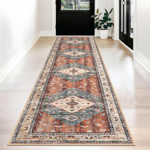 Miniatura 35 de KOZYFLY Alfombra Pequeña de Área 2x3 Pies Alfombras para Entrada Lavable Boho Alfombra de Entrada Antideslizante Tapete de Puerta Interior Entrada