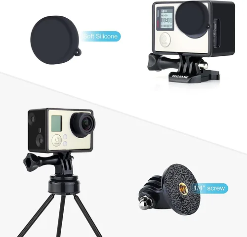 Miniatura 5 de Funda protectora para cámara GoPro Hero 4 de GoPro Hero 4, color negro, plateado y negro / héroe 3+/3, ideal para senderismo y viajes, grabación