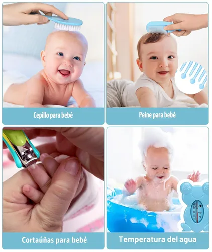 Miniatura 5 de Kit de cuidado de la salud y aseo para bebés, kit de recortador de uñas eléctrico de seguridad, kit de cuidado para recién nacidos con peine