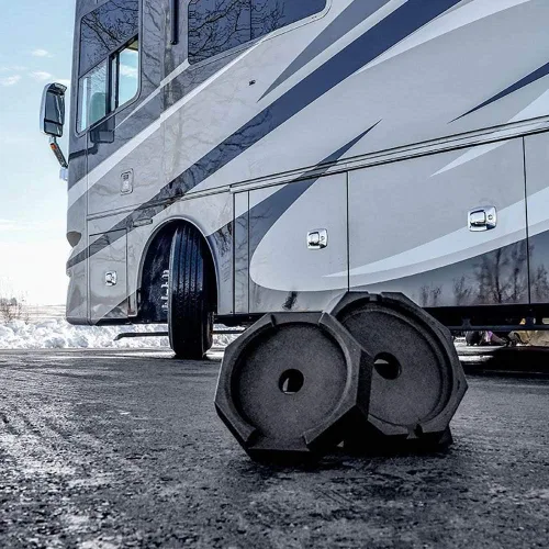 Miniatura 6 de SnapPad HiWay - Almohadillas de nivelación para autocaravanas, estabilizadores permanentes de gato para vehículos recreativos, almohadillas