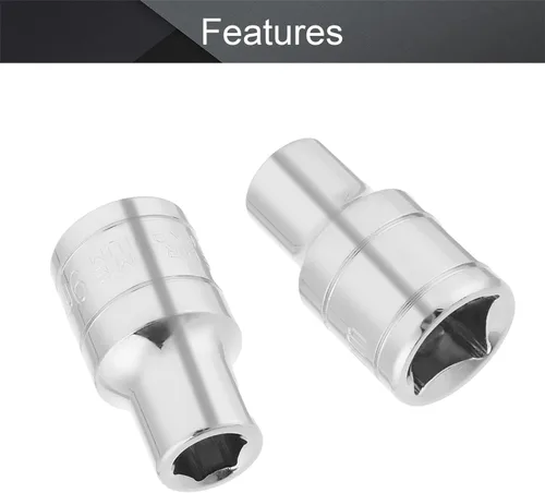 Miniatura 3 de Utoolmart 1/2 pulgada de cabeza de accionamiento de broca hexagonal de 0.354 in, enchufes de acero CR-V, altura de 1.5 "(38 mm), herramientas
