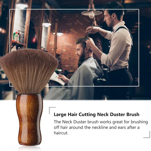 Miniatura 2 de Patelai 3 piezas de cepillo de peluquero para el cuello, limpiador, afeitadora, afeitadora, cepillo de limpieza con bolsa de almacenamiento