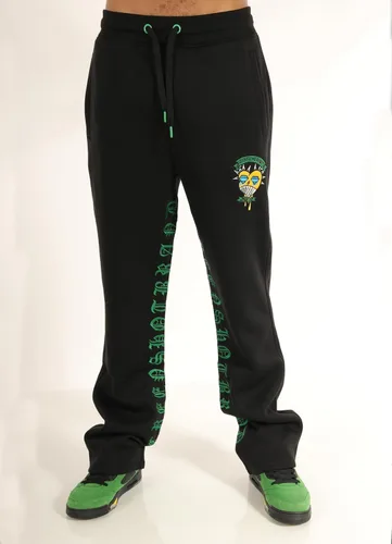 Miniatura 2 de SCREENSHOT Pantalones de forro polar 3202 Streetwear Urban Fit - Pantalones deportivos apilados con cordón de banda de basura acanalada